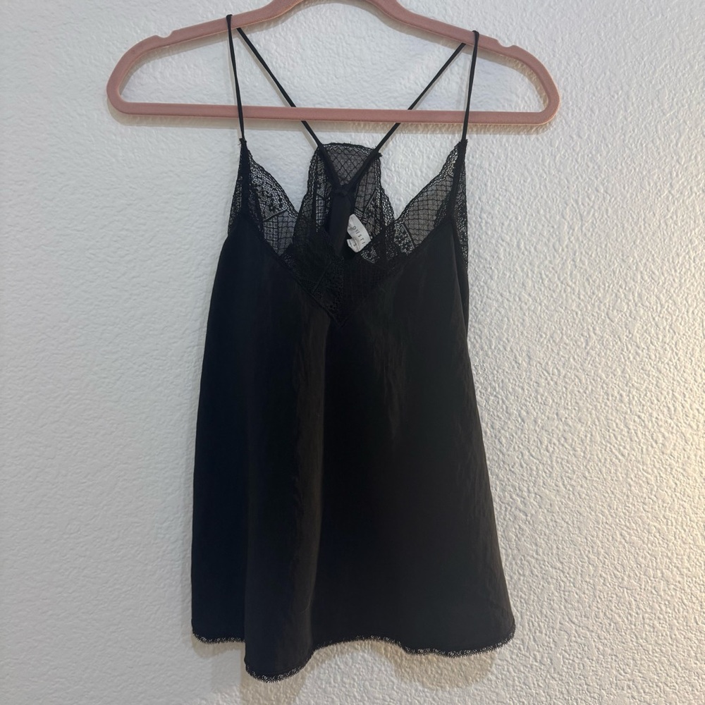Black Lace Trim Cami Top size small